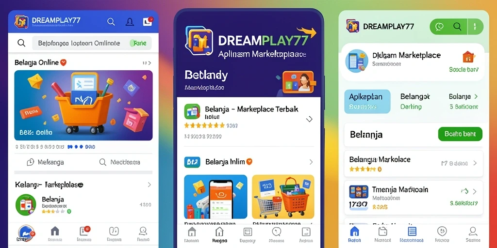 Screenshot aplikasi DREAMPLAY77 menunjukkan antarmuka yang bersih dan mudah dinavigasi.