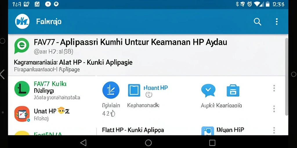 Tampilan antarmuka FAV77 untuk fitur kunci aplikasi yang menarik.