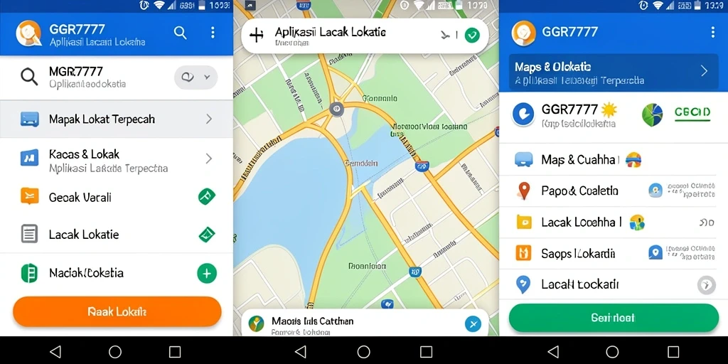 Antarmuka GGR7777 menampilkan fitur pelacakan lokasi secara real-time.