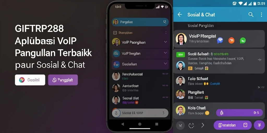 Tampilan antarmuka GIFTRP288 saat melakukan panggilan VoIP.