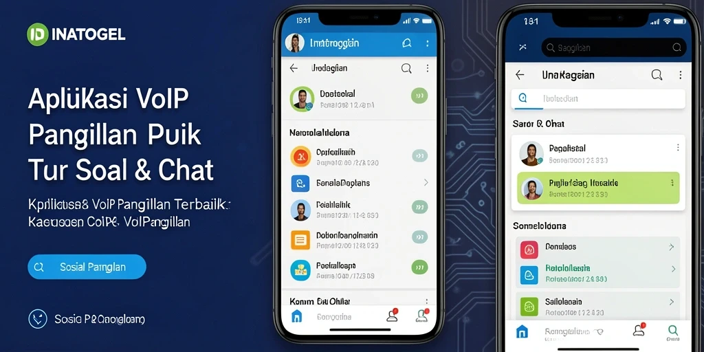 Screenshot antarmuka utama INATOGEL dengan fitur VoIP Panggilan yang jelas.