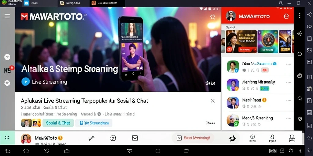 Antarmuka aplikasi MAWARTOTO untuk Live Streaming yang interaktif.