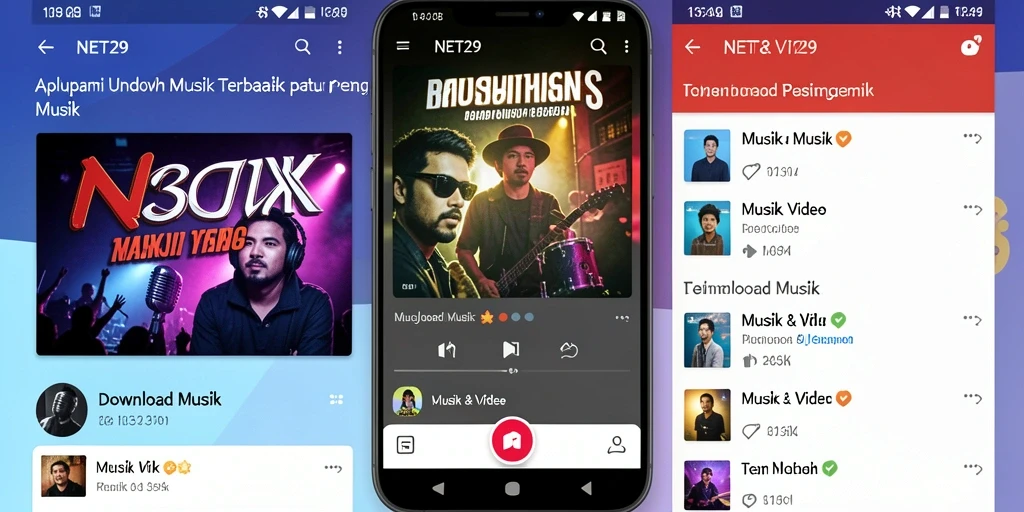 Antarmuka NET29 yang modern untuk Download Musik.
