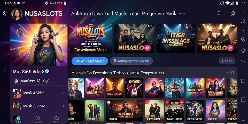 Tampilan antarmuka aplikasi NUSASLOTS yang sederhana dan efektif.