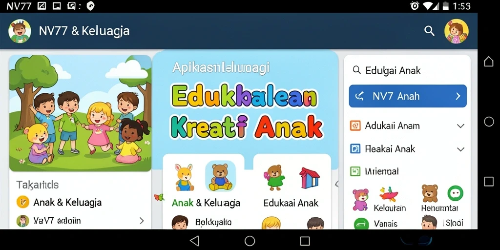 Antarmuka menarik NV77 untuk belajar sambil bermain.