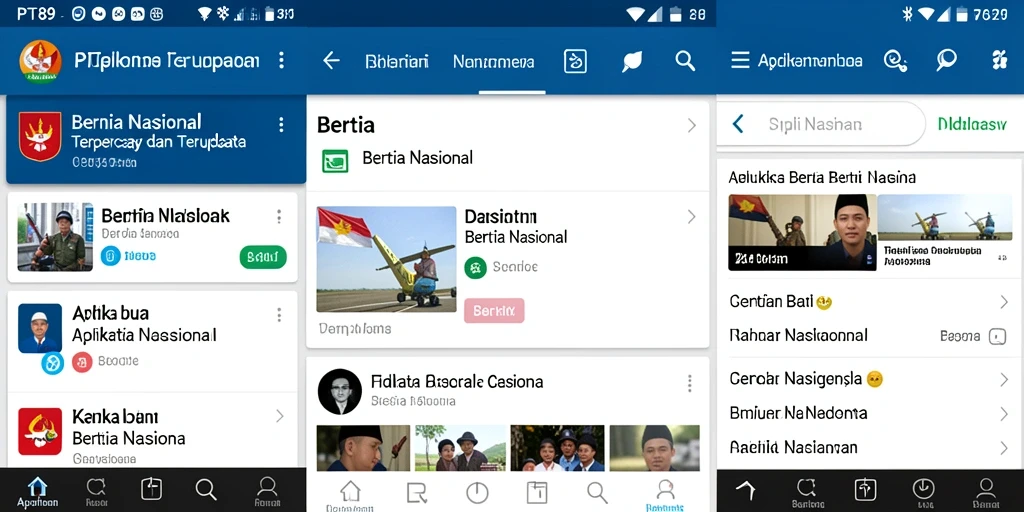 Antarmuka PT89 yang menarik dan fungsional untuk berita nasional.