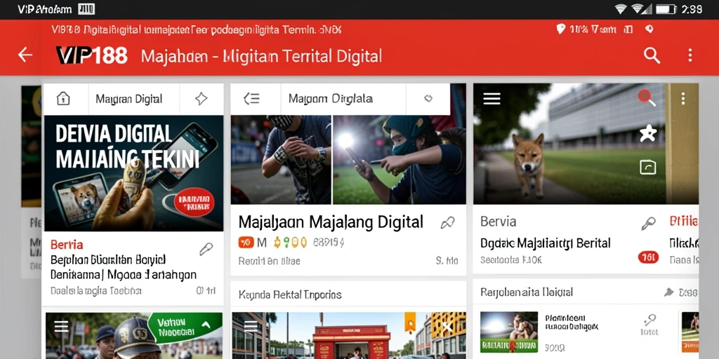 Tampilan antarmuka VIP188 yang menarik dan modern untuk Majalah Digital.