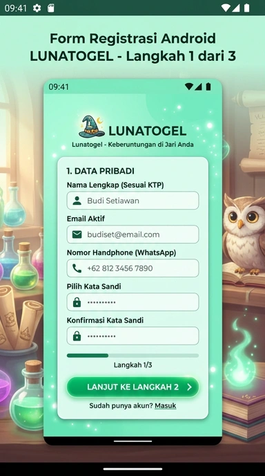 Panduan Registrasi Akun Baru Lunatogel untuk Pengguna Android